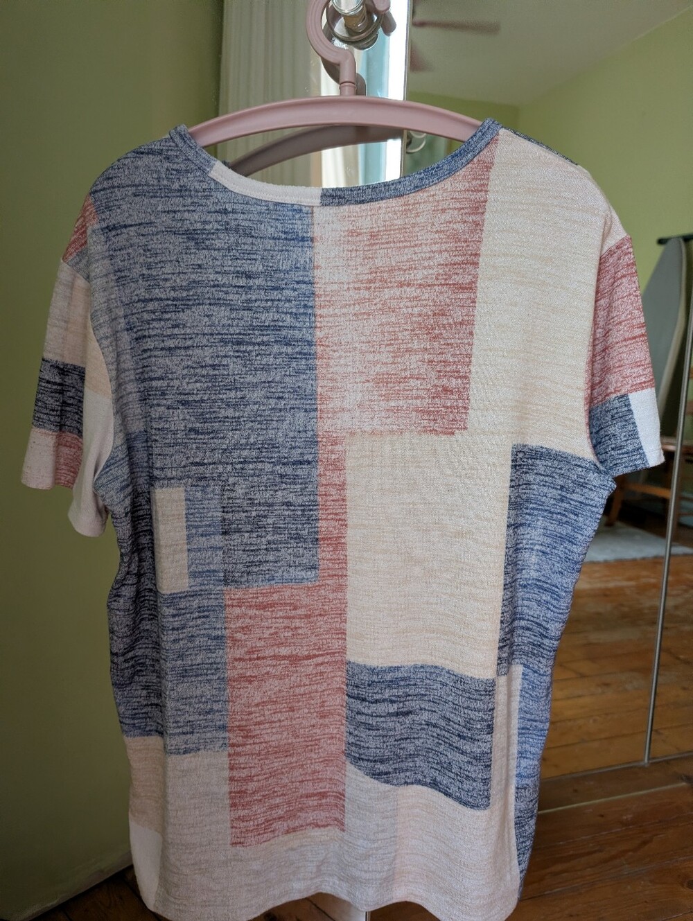 Wilfred Colorblock Short Sleeve Drapey Tee (Size L)